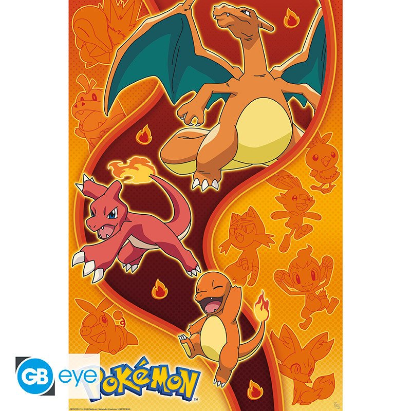 Pokémon Plakát Maxi - Fire Type 915 x 61 cm