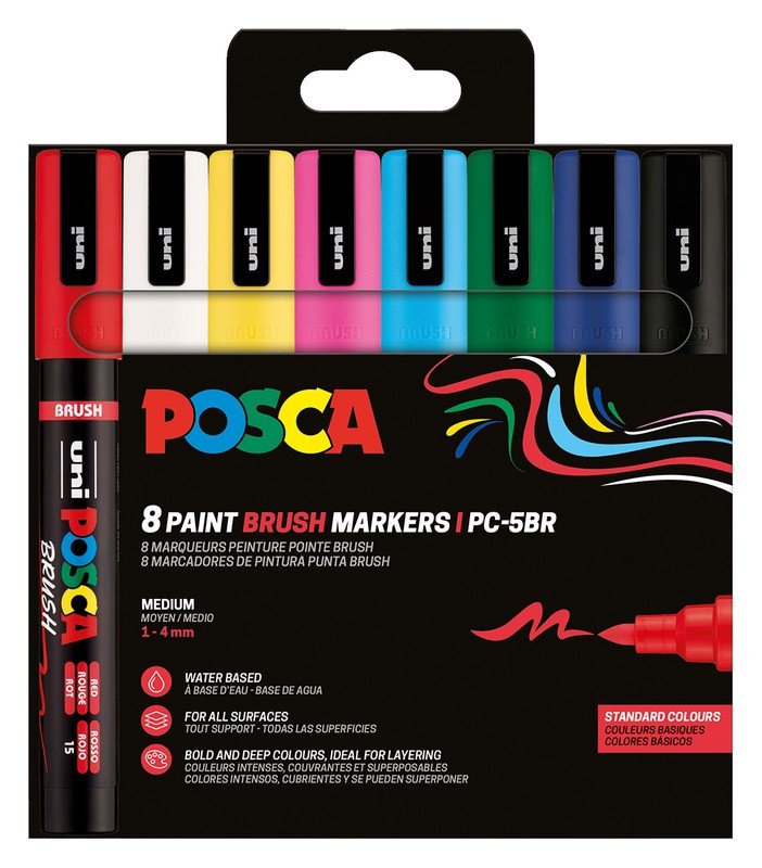 Posca sada popisovačů PC-5BR - základní barvy 1 - 4 mm 8 ks