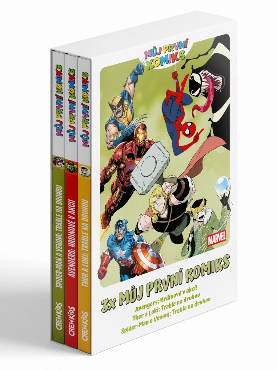 3x Můj první komiks Thor a Loki Spider-man a Venom Avengers