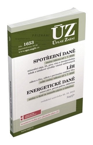 ÚZ 1653 Spotřební daně, líh, paliva a maziva, energetické daně (2025)