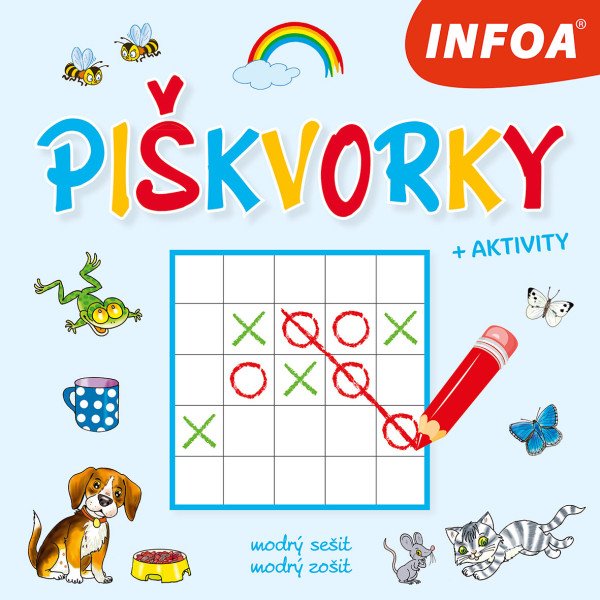 Piškvorky + Aktivity - modrý sešit / modrý zožit