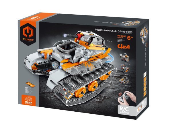 Stavebnice 4v1 programovatelný tank 554 dílků