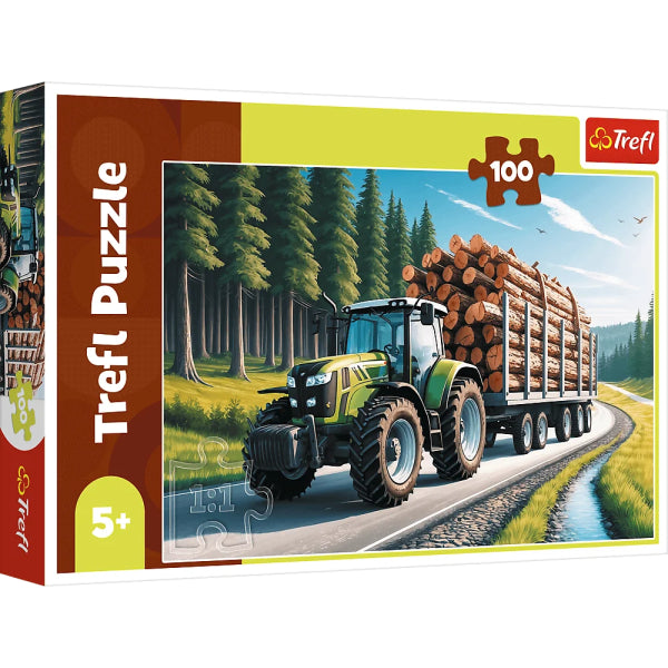 Puzzle Lesní traktor 100 dílků