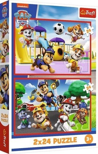 Puzzle Tlapková patrola: Zábavný psí den 2x24 dílků