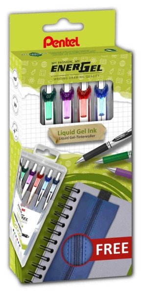 Sada gelových per Pentel, 0,7 mm, 6 barev
