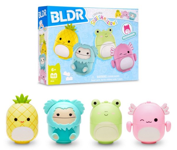 Squishmallows Stavebnice BLDR - Sada 4 postaviček