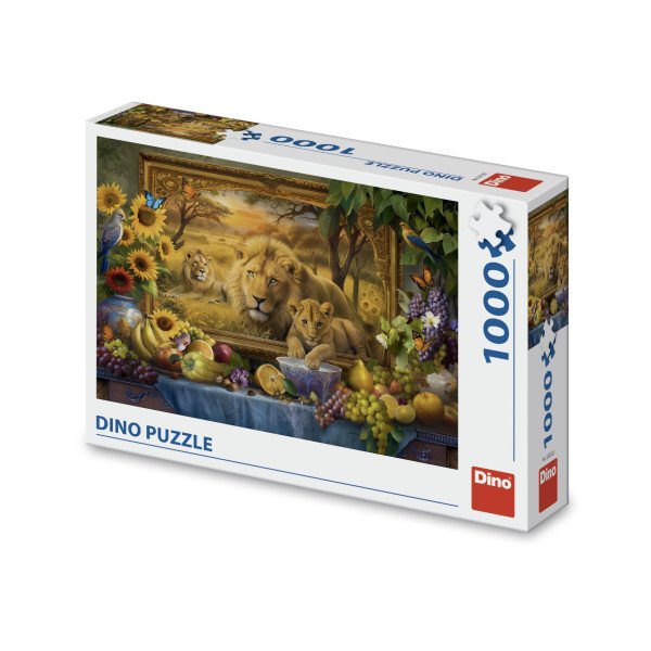Puzzle Z obrazu: Lvi 1000 dílků