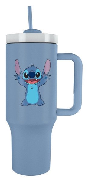 Lilo & Stitch Cestovní hrnek s brčkem modrý