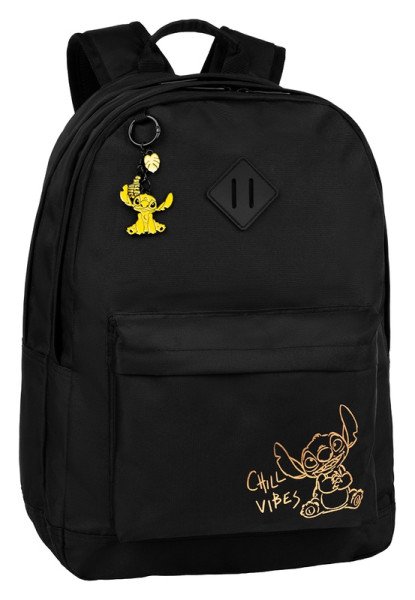 Batoh Scout Stitch, černý se zlatým potiskem