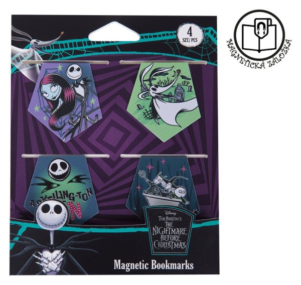 Magnetická záložka Tim Burton 2, 4 ks