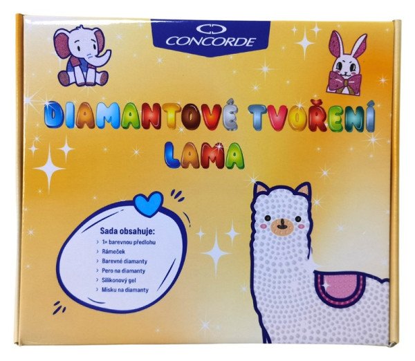 Diamantové tvoření Lama