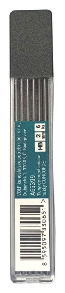 Tuhy do mechanické tužky HB, 2mm, 6ks