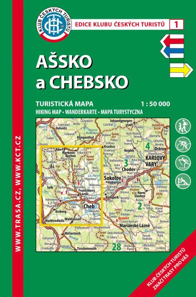 KČT 1 Ašsko a Chebsko 1:50T Turistická mapa (2026)