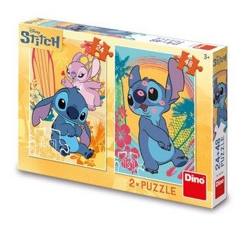 Puzzle Zamilovaný Stitch 24+48 dílků