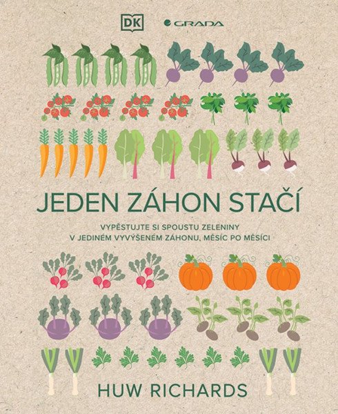 Jeden záhon stačí - Vypěstujte si spoustu zeleniny v jediném záhonu, měsíc po měsíci – Huw Richards (2026)