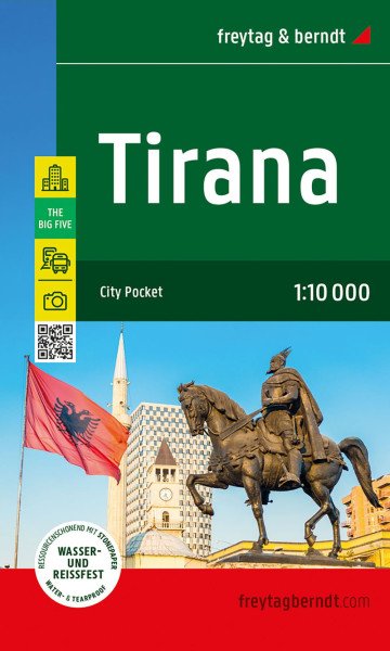 Tirana 1:10 000 / mapa města (2025)