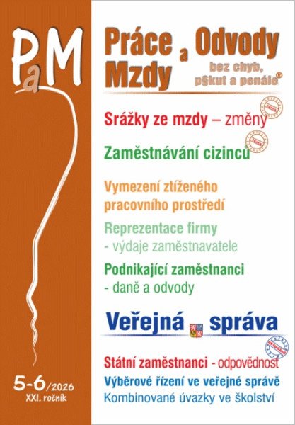 PaM 5-6/2026 Změny srážek ze mzdy – Jouza Ladislav (2026)