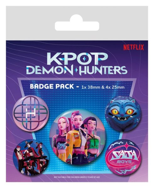 KPop Demon Hunters Set odznáčků (5 kusů)
