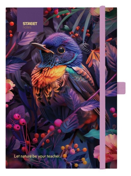 Blok B5, 100l, 80g, linkovaný - Animals Birds s gumou