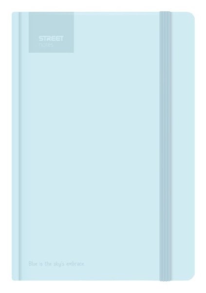 Blok A5, 100l, 80g, linkovaný - Pastel Blue s gumou
