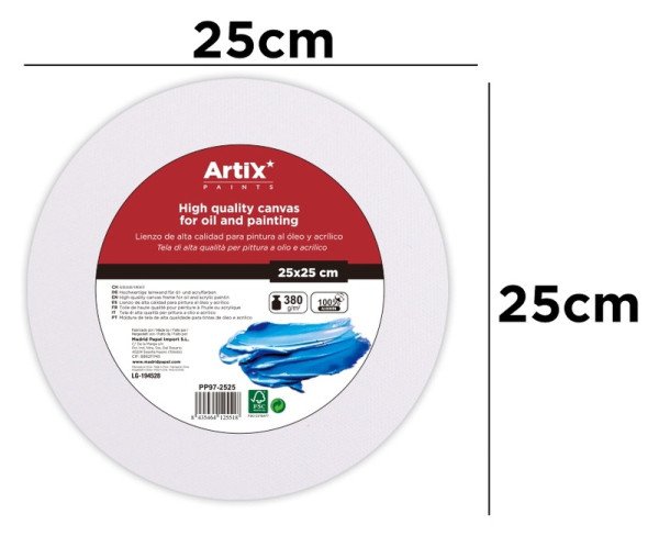 Plátno v rámu kulaté 25cm