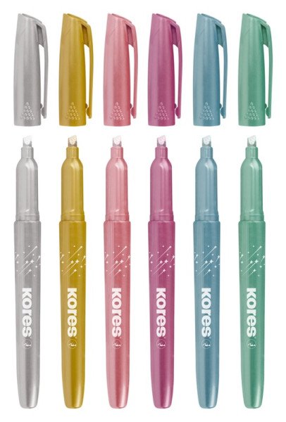 Zvýrazňovače třpitivé Glitter Text Marker 6ks