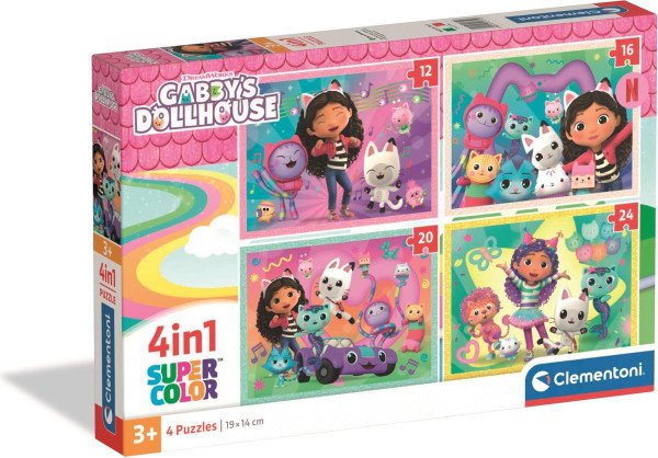 Puzzle Gábinin kouzelný domek 4v1 (12+16+20+24 dílků)