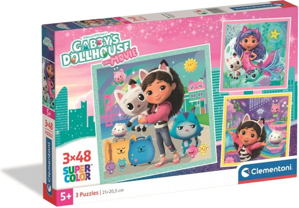 Puzzle Gábinin kouzelný domek 3x48 dílků