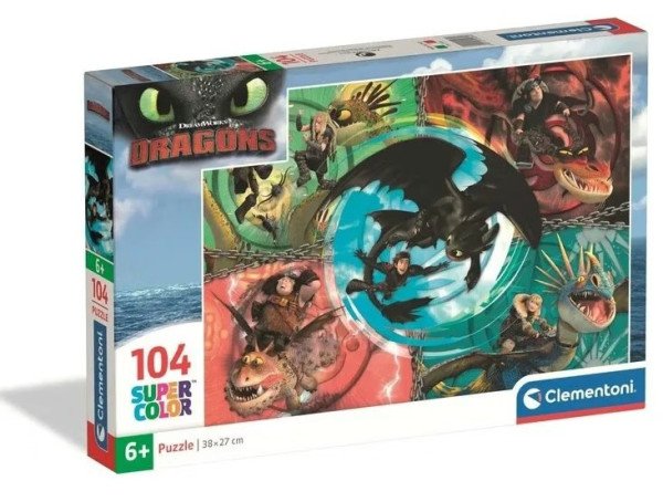 Puzzle Jak vycvičit draka 104 dílků