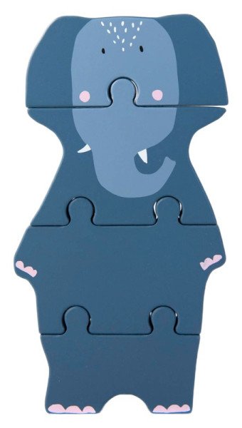Dřevěné puzzle pro děti paní slonice