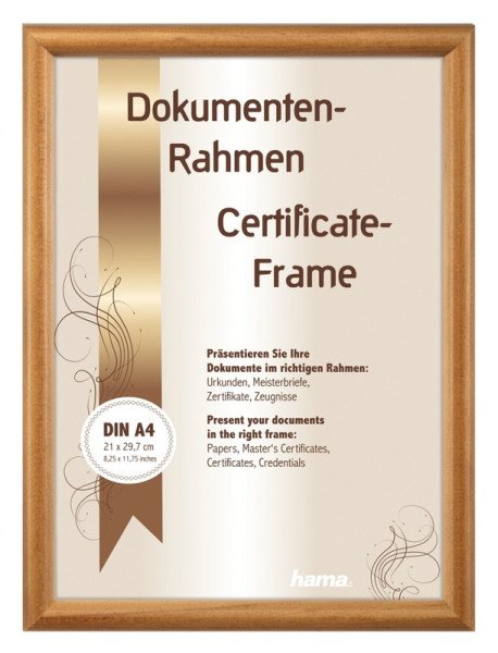 Rámeček dřevěný Phoenix A4, korek, 21x29,7cm