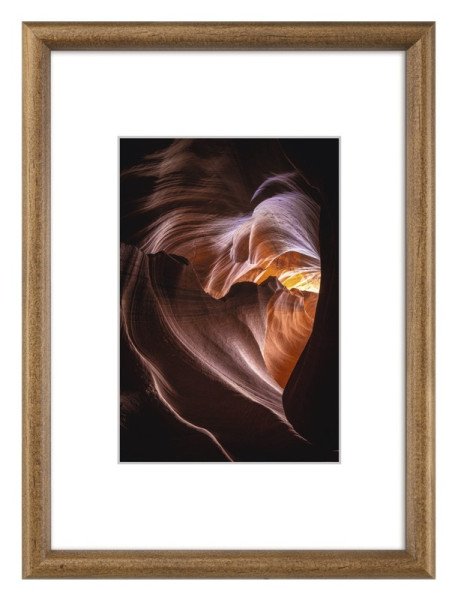 Rámeček dřevěný Phoenix, hnědý, 15x21cm