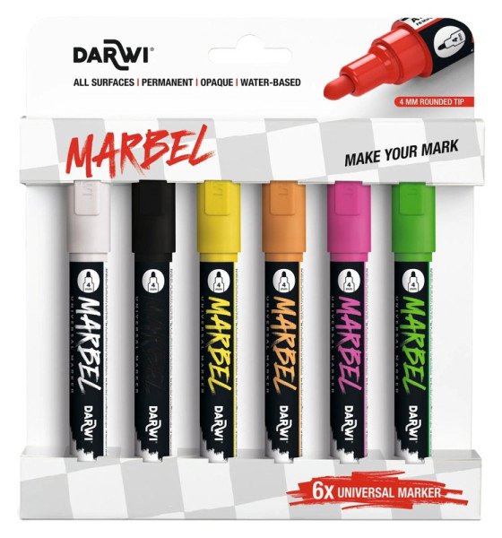 Sada akrylových fixů Marbel 4 mm FLUO