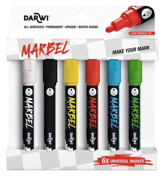 Sada akrylových fixů Marbel 4 mm PRIMARY
