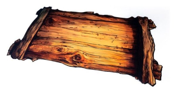 Herní podložka - 61 x 35,5 cm - Dřevěný tác