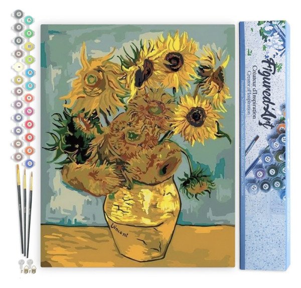 Malování podle čísel - Van Gogh Slunečnice bez rámu 40x50cm