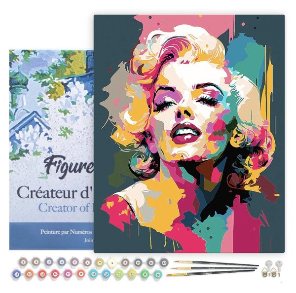 Malování podle čísel - Marilyn Monroe na rámu 40x50cm