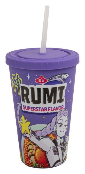KPop Demon Hunters Hrnek s brčkem - Rumi Superstar Flavor 475 ml