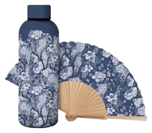 Bridgerton Set - White Wisteria (láhev 500 ml, vějíř)