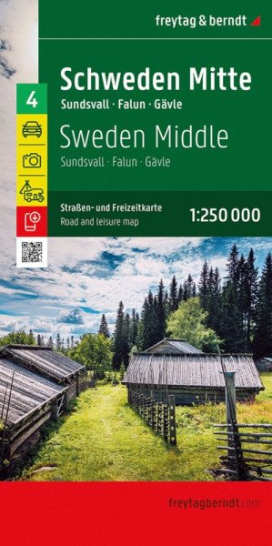 Střední Švédsko 1:250 000 / automapa + volnočasová mapa (2026)