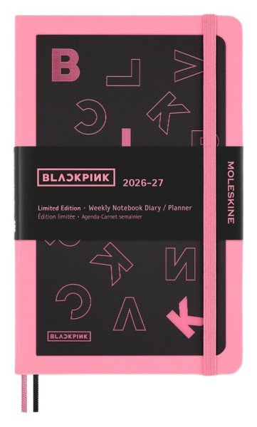 18měsíční diář Moleskine Blackpink 2026-2027 - tvrdé desky, L, týdenní