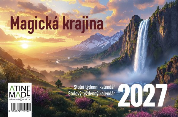 Kalendář 2027 Magická krajina, stolní, týdenní, 14 x 21,4 cm