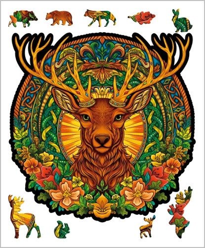 Dřevěné puzzle - Zázračný jelen