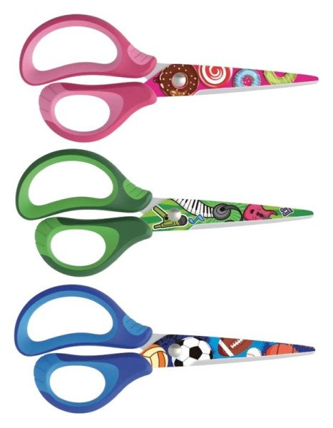 Školní nůžky KEYROAD Tattoo Soft, 15cm (mix)