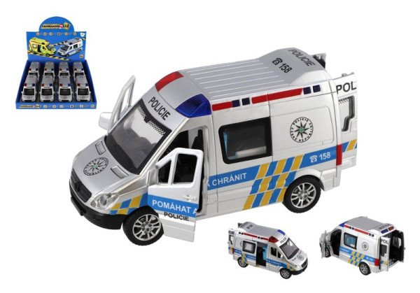 Auto policie, setrvačník, světlo, zvuk