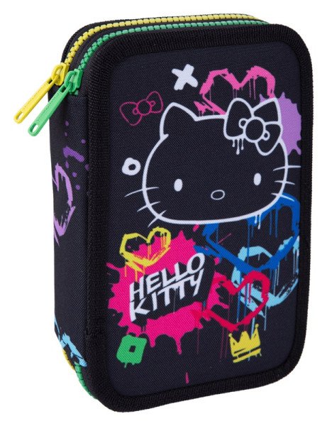 Penál Jumper 2, Hello Kitty Neon Black, plný, PES