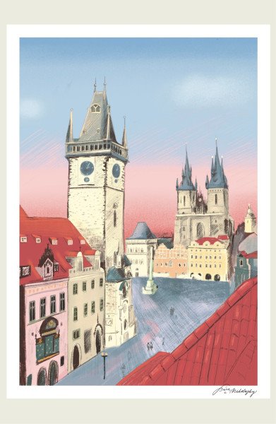 Be Nice EKO Plakát Prague Secrets Staroměstské náměstí A5