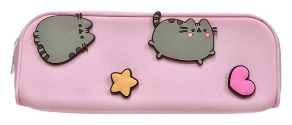 Silikonový penál Pusheen - Hvězdička a srdíčko