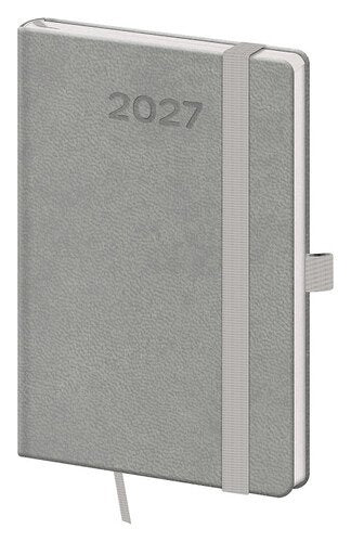 Diář 2027 týdenní kapesní Print Pop - šedá