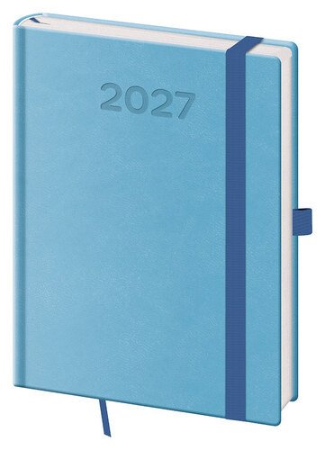 Diář 2027 týdenní B6 Print Pop - světle modrá